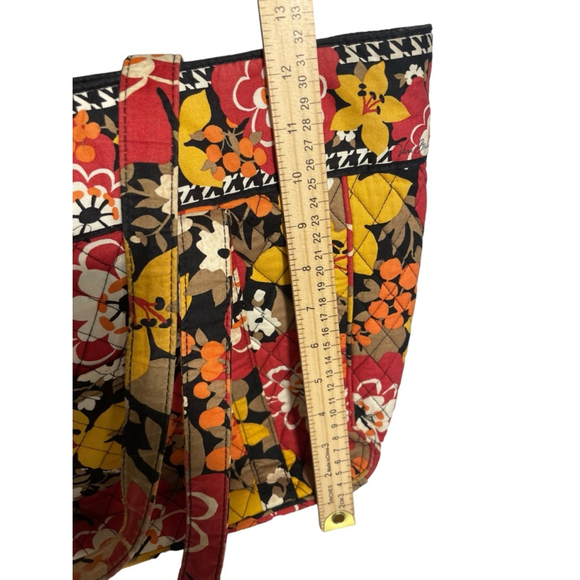 VERA BRADLEY VERA EXTRA LARGE TOTE BAG~BITTERSWEET Bright Floral Pattern Laptop - Picture 3 of 11